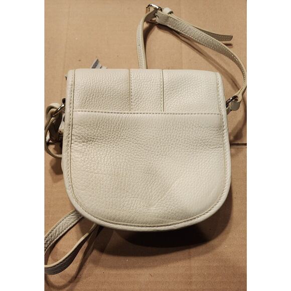 Isaac Mizrahi Beige Pebbled Leather Crossbody shoulder purse Bag new W/ Out Tags - Picture 4 of 4